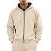 Men's Plus Velvet Solid Color Casual Sports Hoodie for Fall/Winter