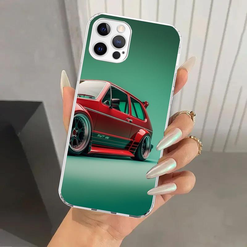 MK1 Golf Vintage Car Phone Case for Iphone 17 Air 16 15 Plus 14 13 Mini 12 11 Pro Max 16E 7 8 SE 2020 Soft Funda Print Shell 17