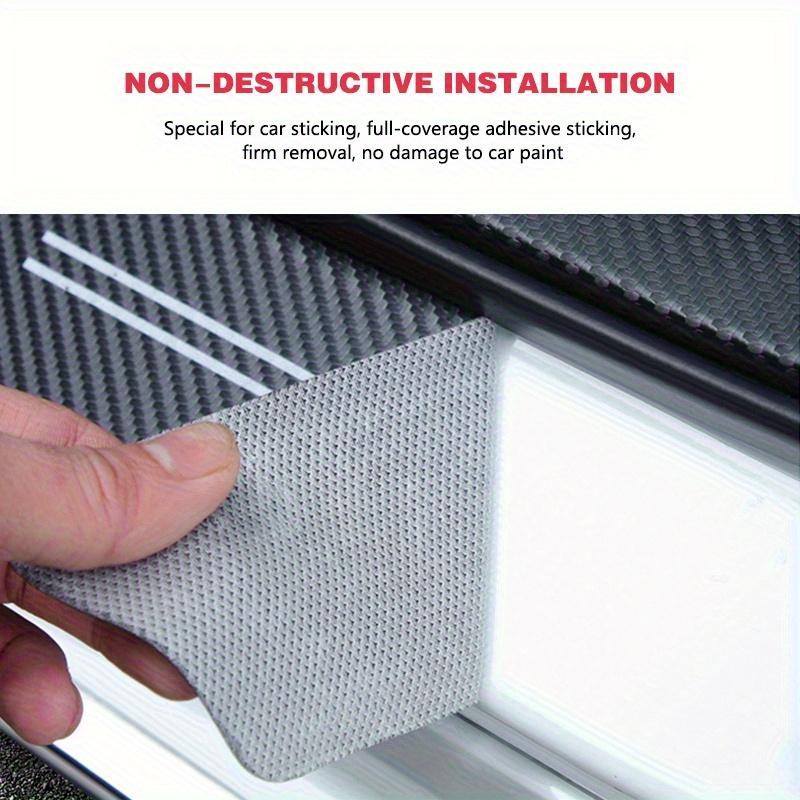 Car Rear Bumper Protective Sticker, Carbon Fiber Material, Scratch-resistant and Dirt-resistant Decorative Strip, Car Modification Parts.