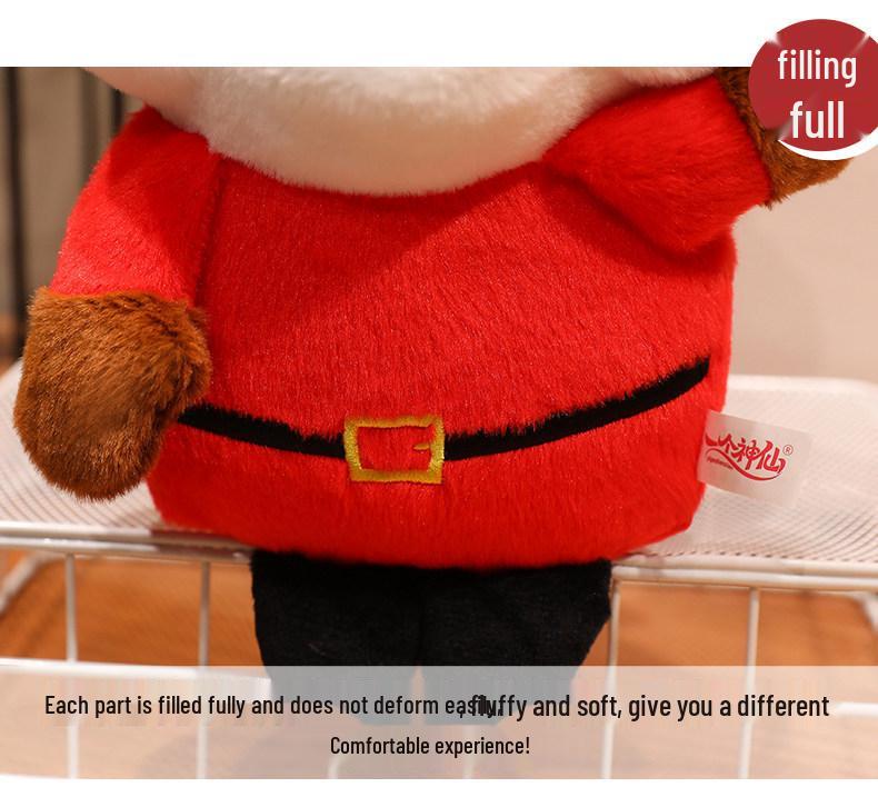 Christmas Plush Dolls: Santa Claus & Gingerbread Man Ornaments for Girls