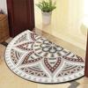 1PC Retro Door Rug Semi-circular Floor Mat Entrance Door Rugs Non-slip Absorbent Bathroom Mat Room Home Decoration Hogar Tapete