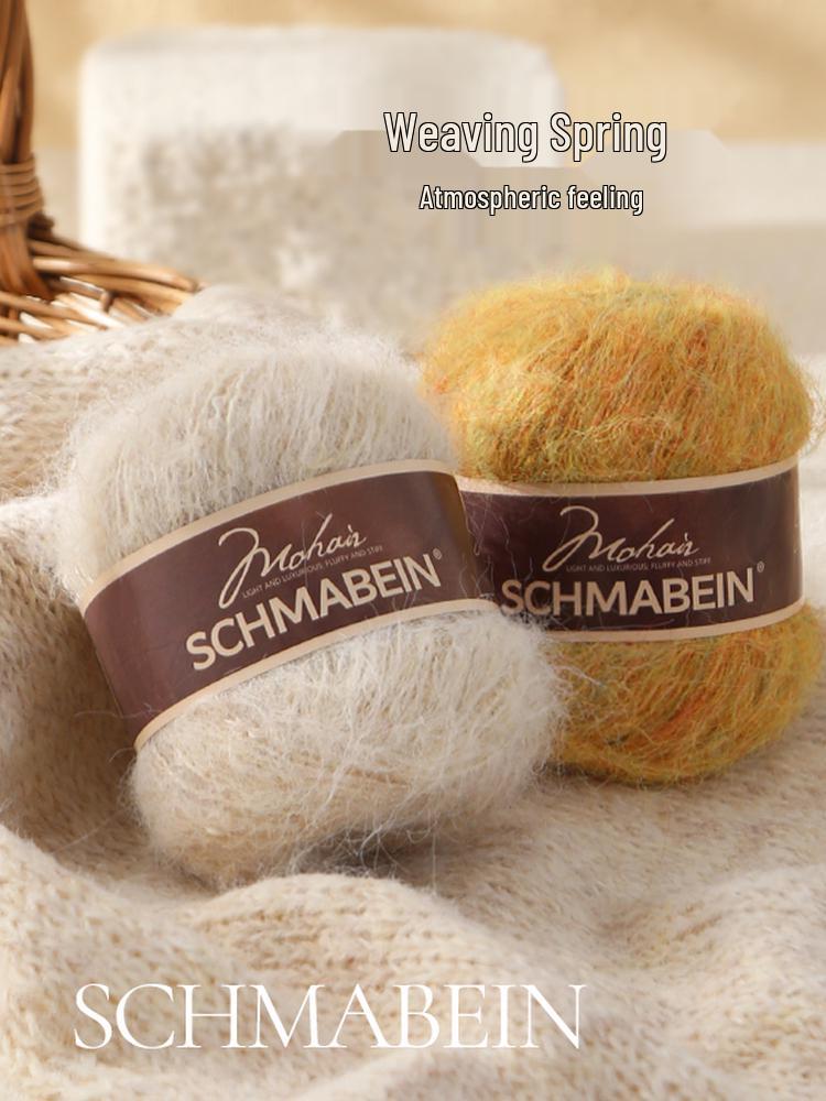Garnset aus langhaarigem Alpaka-Mohair zum Handstricken von Puppen, Schals und Mützen