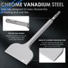 2Pcs Chrome Vanadium Steel Chisel Bit Set Wide Surface Anti Slip Concrete Removal Chisel Bit for Tile Concrete Natural Stone