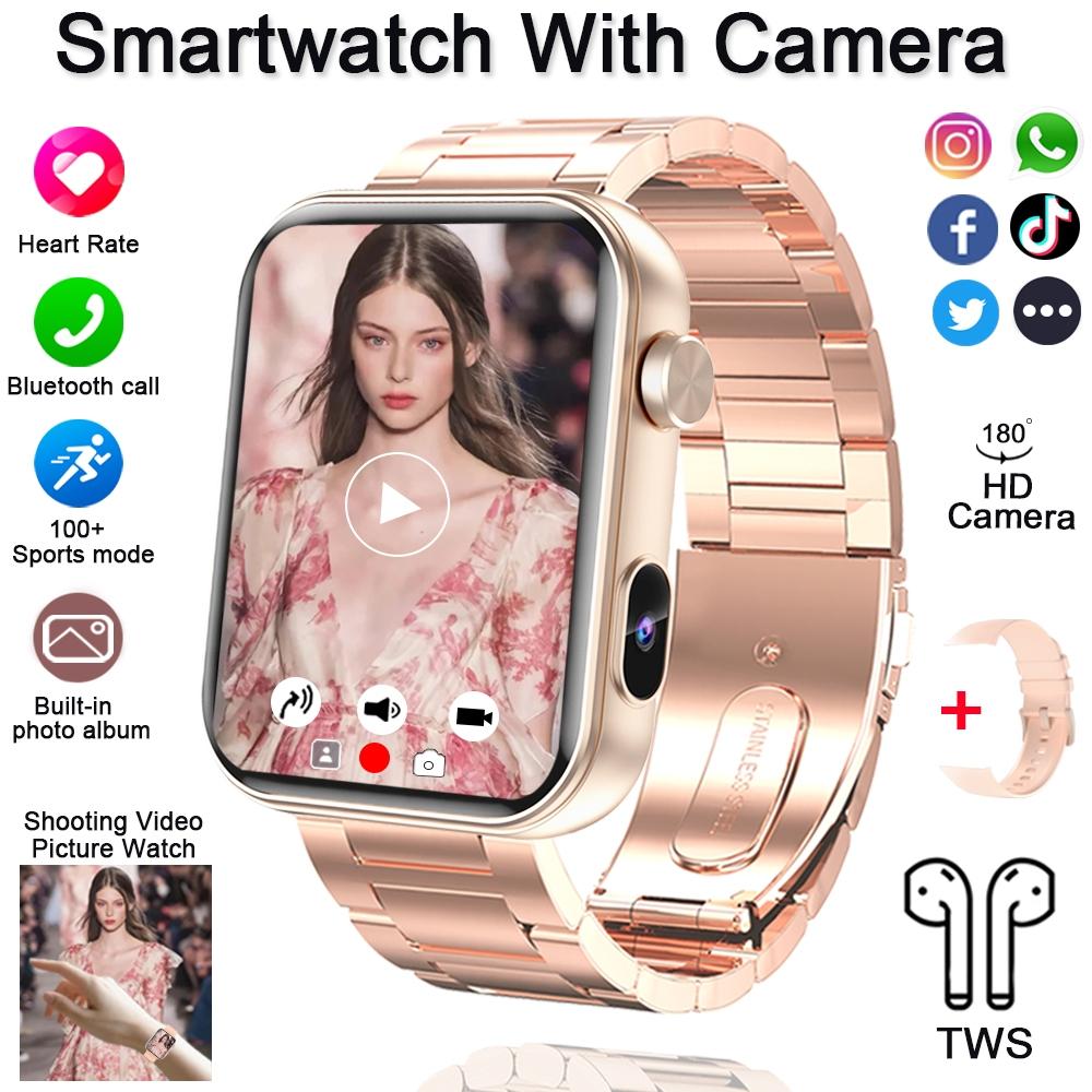 New 512M Memory Smart Watch With Camera Video Recording Health Monitoring Sports Fitness Bluetooth Call Waterproof Smartwatch