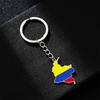 Portachiavi Portatili Mappa della Colombia Portachiavi con Bandiera Accessorio Portachiavi per Zaino