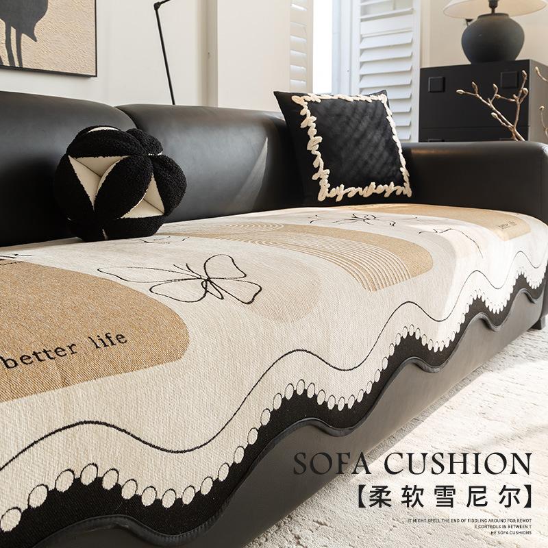 Modern Simple Sofa Cushion  New Four-Season Universal Sofa Cover Cloth Anti-Cat Scratch Non-Sticky Fur Sofa Seat Cushion