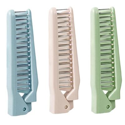 Folding Hair Comb Travel Hair Straightening Comb Portable Double Headed Comb