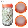 Durable Fine Holes Bright Color Sprout Lid Mason Jar Plastic with Stainless Steel Screen for Household