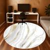 1pc Marble Gold Round Chair mat Area Rug - Non-Slip, Floor Mat for Office, Bedroom, and Indoor Decor c1125349