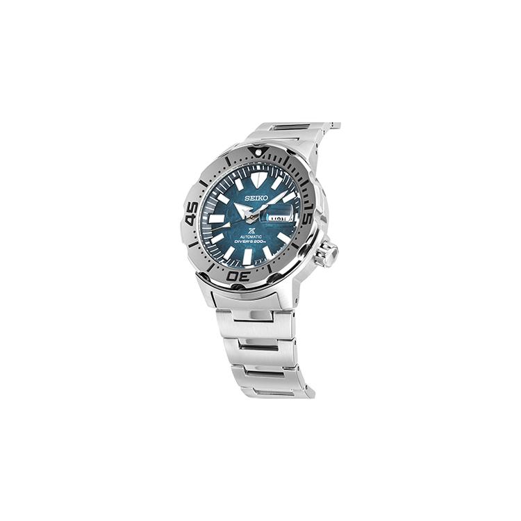 SEIKO Prospe Mechanical Movement Stainless Steel Strap Watch Men's Watches Blue Dial SRPH75K1