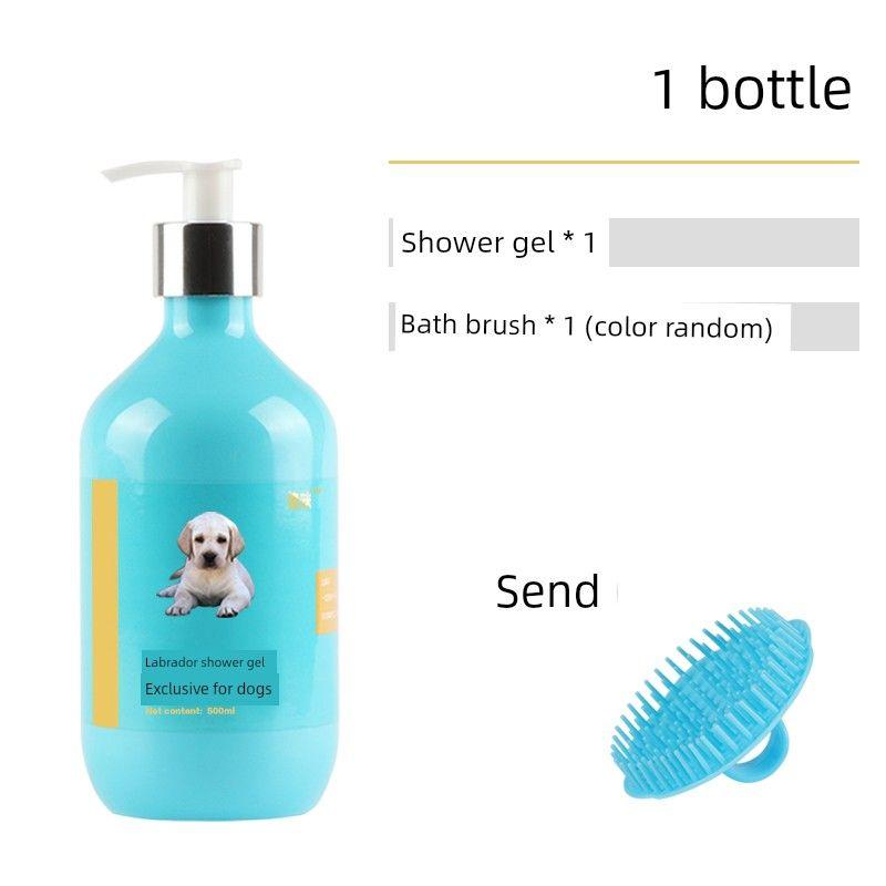 

Labrador Special Shower Gel Dog Antibacterial Deodorant Anti-Itching Adult Dog Puppy Bath Pet Supplies Shampoo 1 bottle 500ml + brush