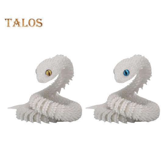 3D-Schlangenornament, Tiermodell, realistisch aussehender Leuchteffekt, kreatives, lustiges 3D-gedrucktes Schlangenspielzeug mit flexiblen Gelenken