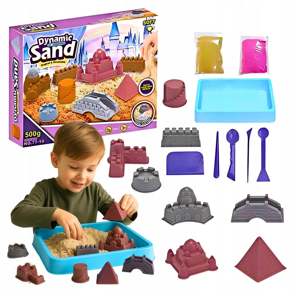 Kinetic Sand Play-Doh Set Castle Pyramid Molds Creative Diy