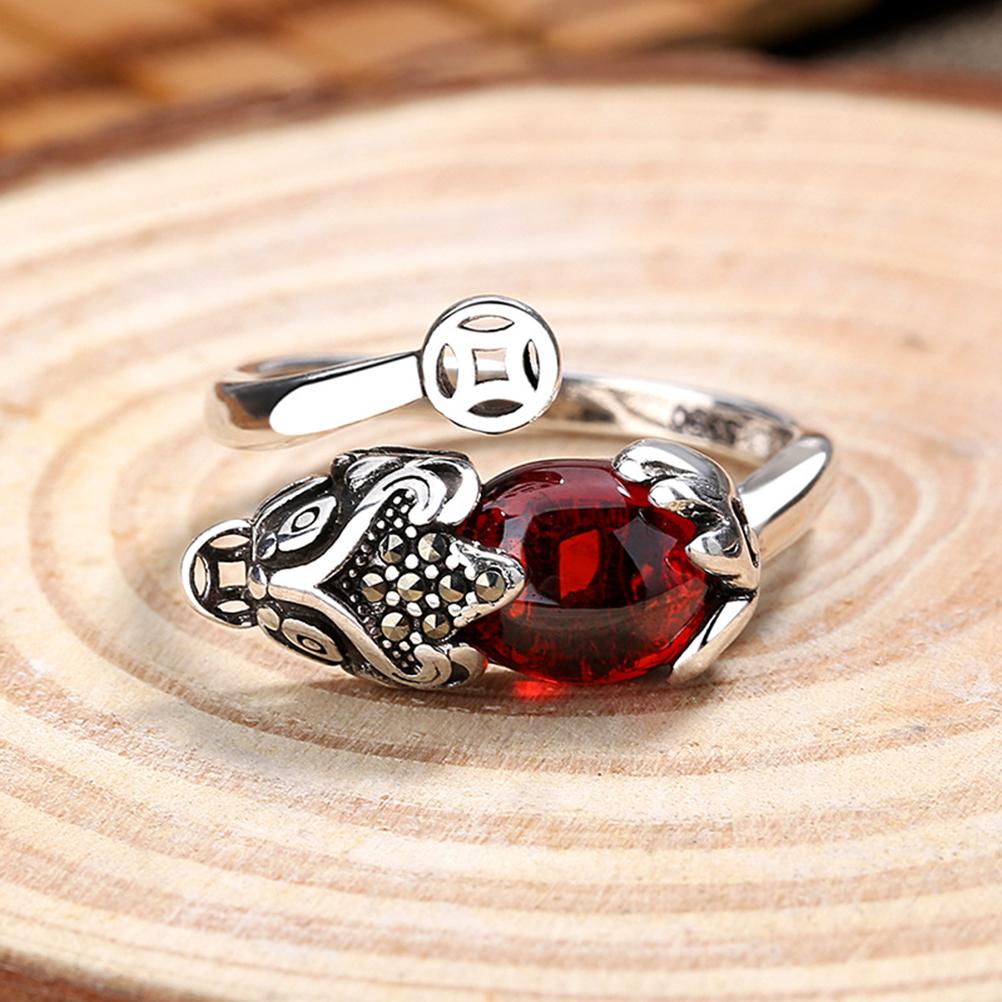 Feng Shui Ring Pixiu Mani Mantra Protection Finger Ring Wealth Ring Amulet Wealth Lucky Open Adjustable Ring Buddhist