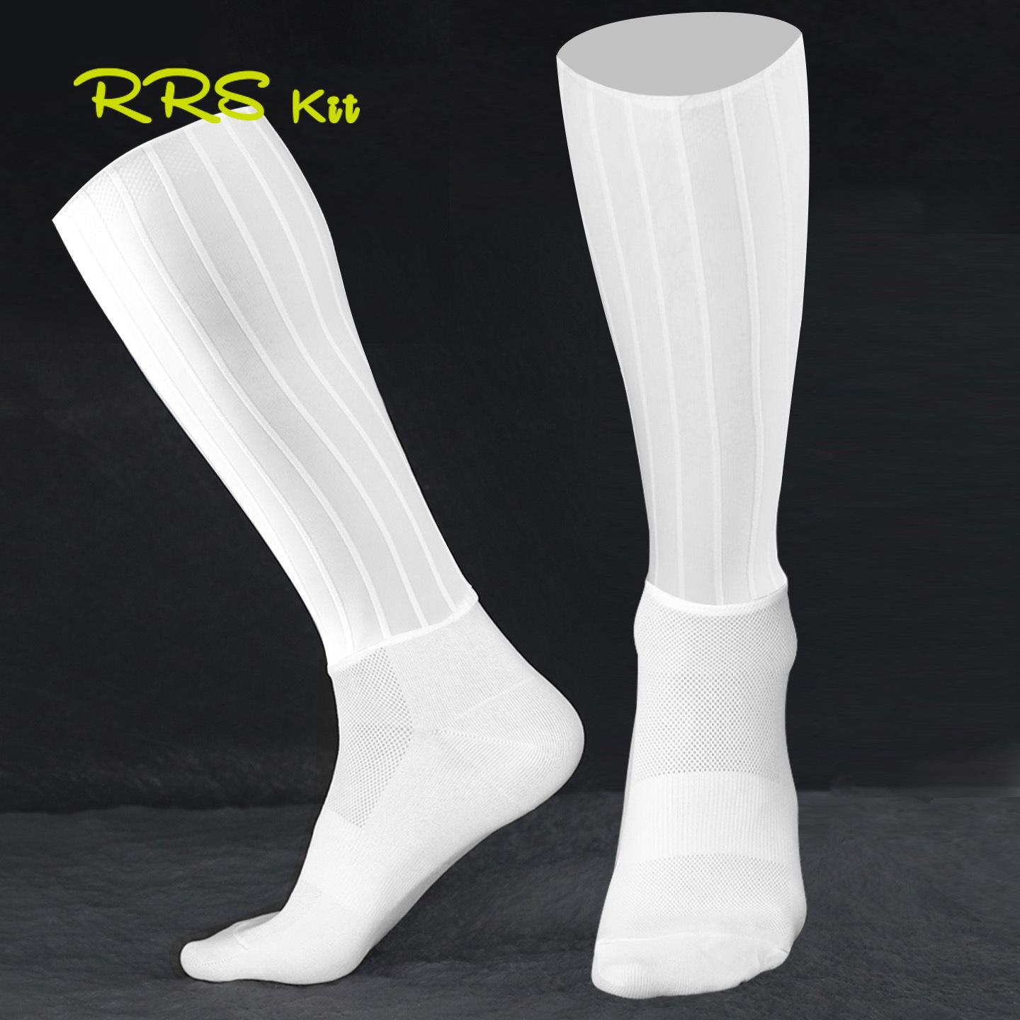 RRSKIT Aero Compression Cycling Socks, Non-Slip Mid-Calf, White - Professional Outdoor Road Bike Socks Size 39-44 белый