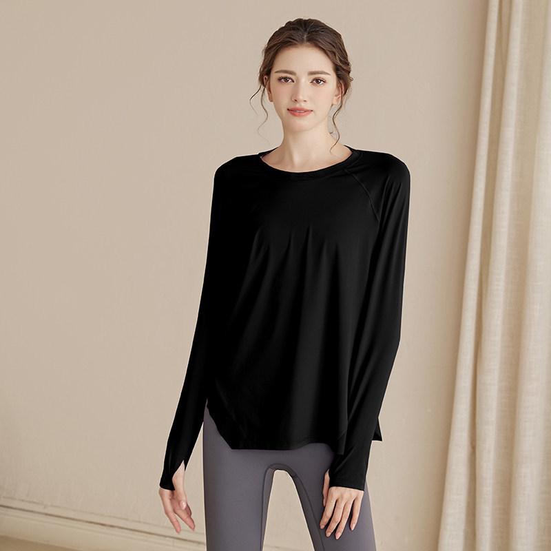 

Women s Quick-Dry Long Sleeve Slimming Yoga Top 2025 - Loose Fit for Running & Fitness in Autumn XL (Recommended 140-155 jin)