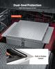 Truck Bed Tool Box, Heavy Duty Aluminum Tool Box with Diamond Plate, Storage Toolbox Chest Organizer Supports up to 100 kg, Ideal for Pickup, Truck