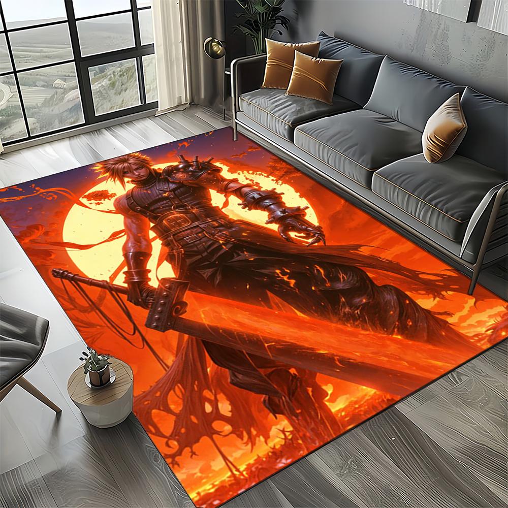 27 Style New Sephiroth Final Fantasy Games Cloud Tifa Aerith Carpet Rug for Living Room Bedroom Home Sofa,Kid Non-slip Floor Mat