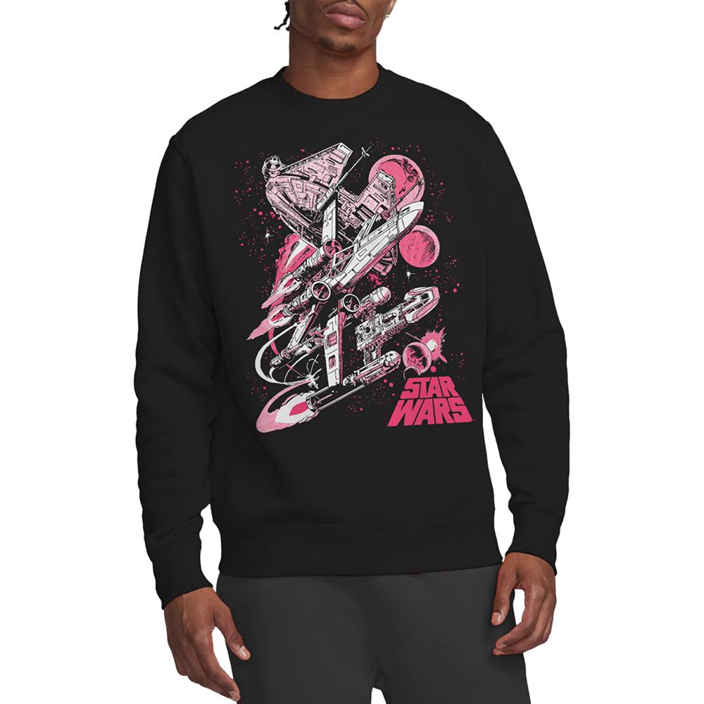 Star Wars Unisex Adult Pink Comic Retro Sweatshirt