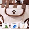 Stilvolle Haustiertransporttasche für den täglichen Gebrauch, Tragbare Tasche, Atmungsaktive Umhängetasche 2-in-1, Horizontale Wandertasche für Kleine Hunde, Leinen-Stil Reisetasche für Hunde und Katzen