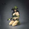 Realistic Soldier Statues 3D Printed Tactical Beauty Desktop Ornament, Mini Figurine, Office Desk Decorations Female Figurine with Military