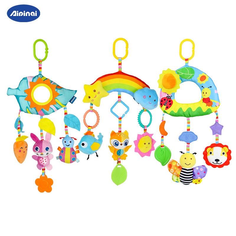 Aipinqi Animal Stroller Plush Hanging Rattle Toy for Babies