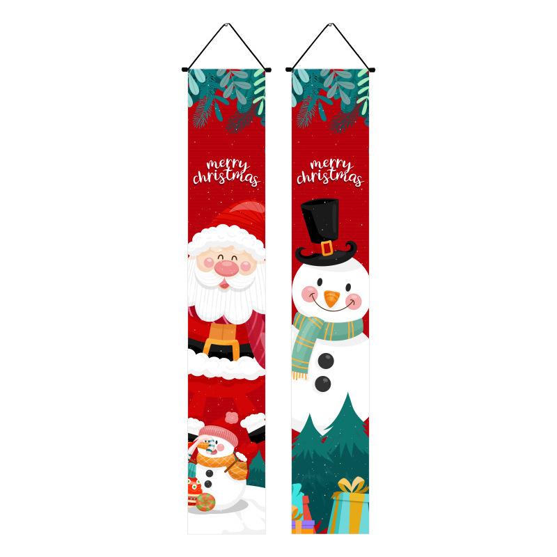 A Pair of Christmas Banners for Holidays: Suitable for Home, Party, or Garden Decoration -180cm/70.8 Inches X 30cm/11.8 Inches