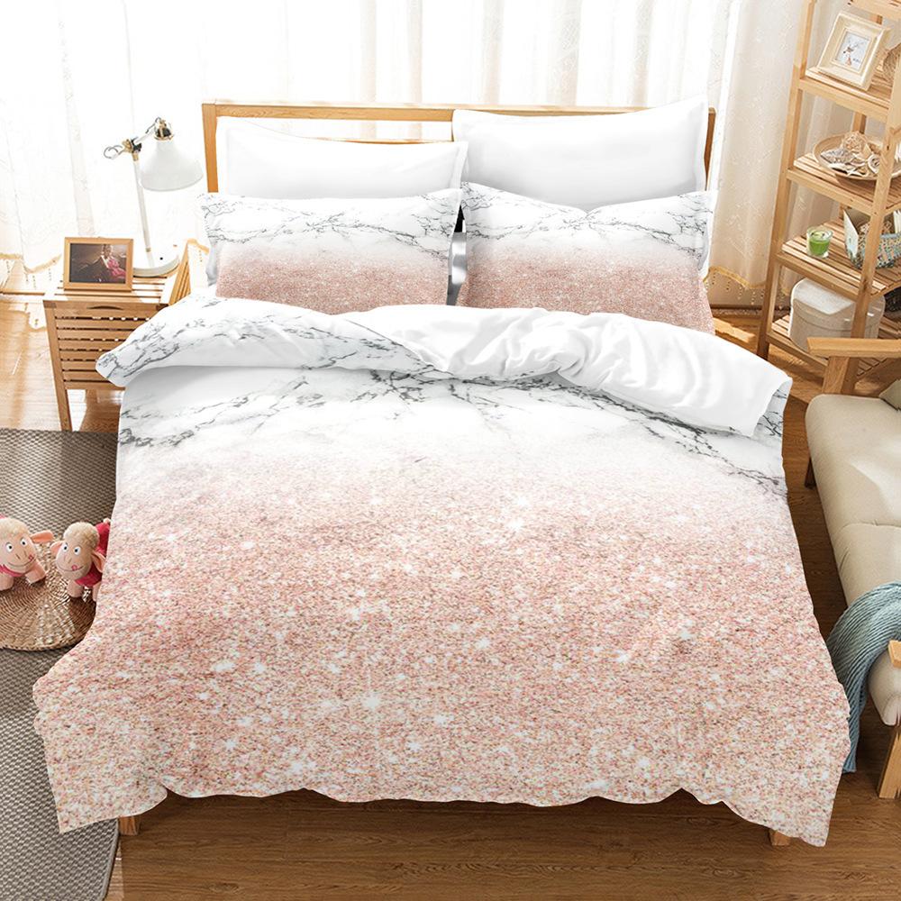 Sanded Art Pattern Three-Piece Digital Printing Bedding