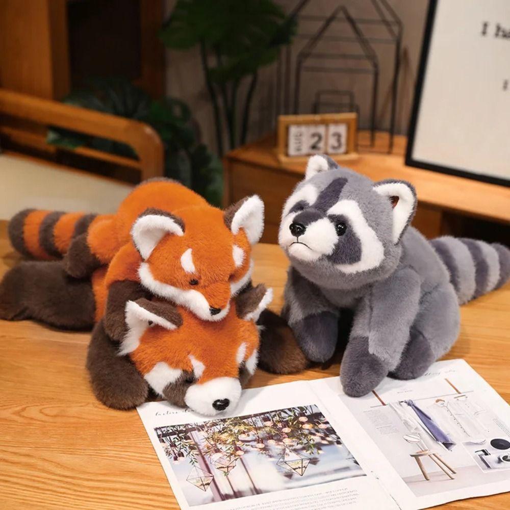 Ailurus Fulgens Cute Animal Plush Toy Raccoon Cartoon Sleeping Pillow New Year
