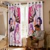 2pcK-Pop Demon Hunters printed blackout perforated curtains with multiple sizes living room and bedroom insulation decoration
