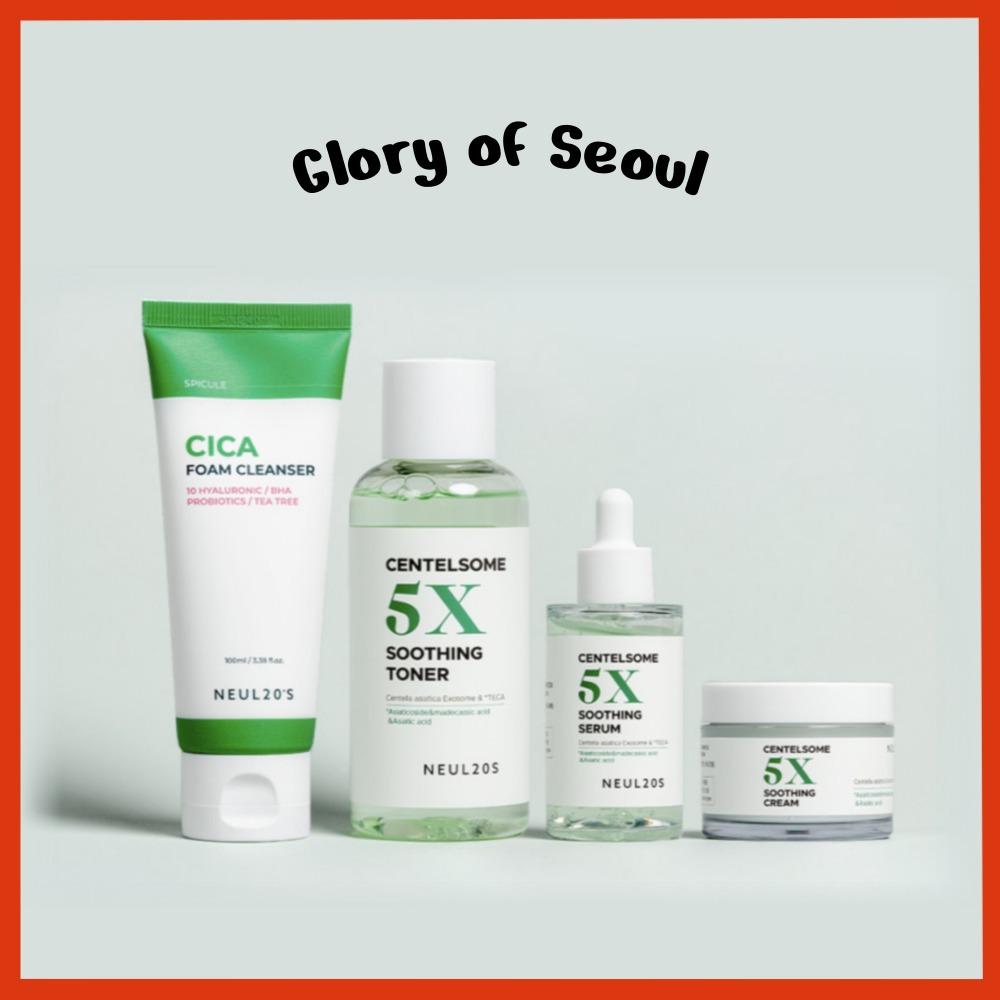 NEUL20s Centelsome 5X Soothing (Foam + Toner + Serum + Cream) SET