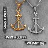 Goldene Farbe Anker Herren Halsketten Anhänger Kette Punk für Freund Männlich Edelstahl Schmuck Kreatives Geschenk Großhandel