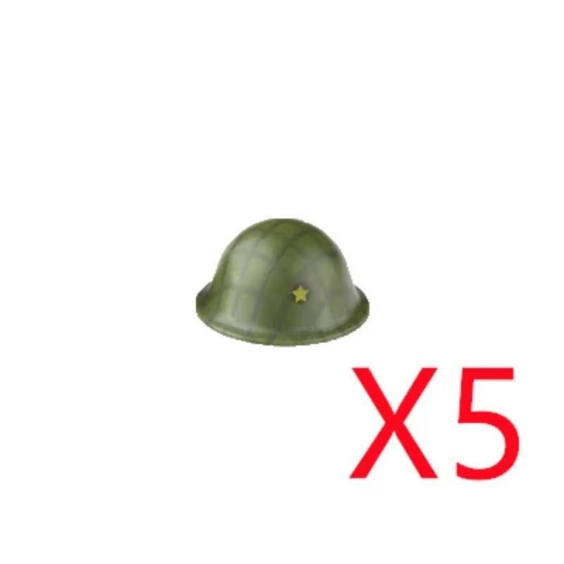 

Аксессуары для военных строительных блоков времен Второй мировой войны Фигурка Солдат Каска Игрушка СССР1 США Великобритания Японская шляпа Мини-кирпич Капюшон Маска Огнемет