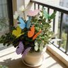 10/15pcs Butterfly Decorative Garden Stake, Plastic Yard Sign with Stake for Garden Decor, Home Decor, Spring Decor, Wedding