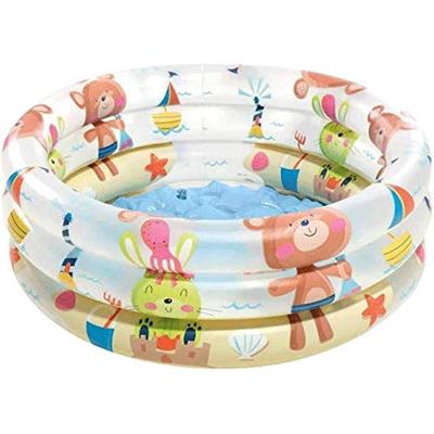 Piscina gonfiabile per bambini Colori + Base 61x22cm-33L–Piscina gonfiabile per uso domestico, piscina circolare, vasca per neonati e bambini, piscina di palline