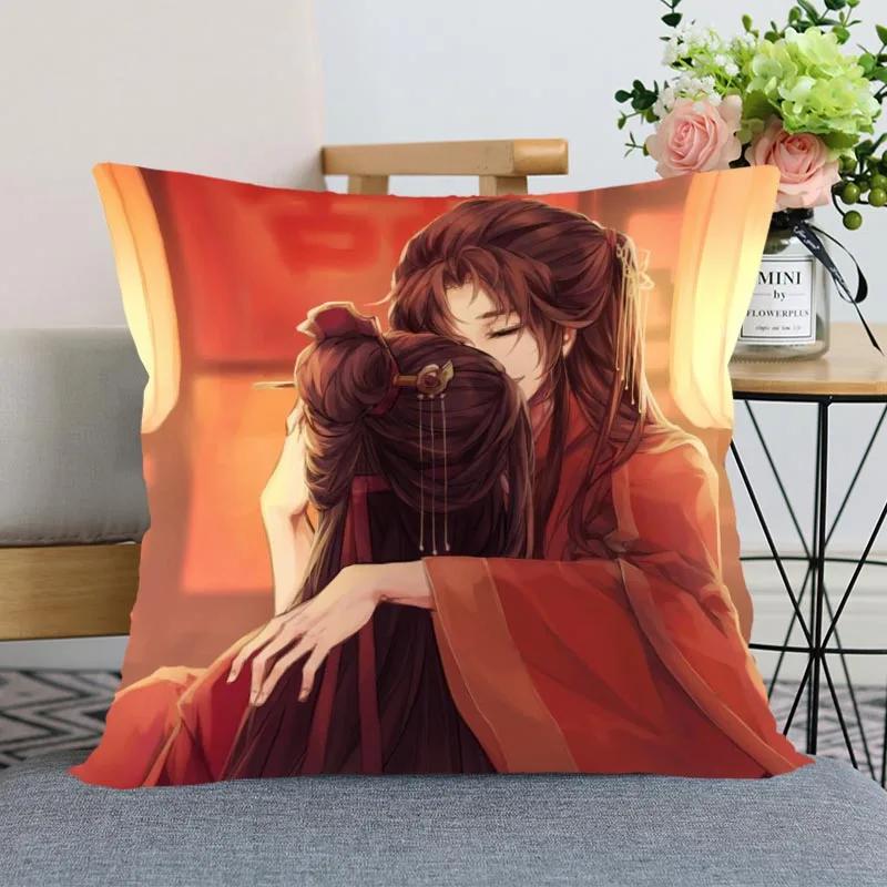 New Arrival Mo Dao Zu Shi Pillow Cover Bedroom Home Office Decorative Pillowcase Square Zipper Pillow Cases Satin Soft No Fade