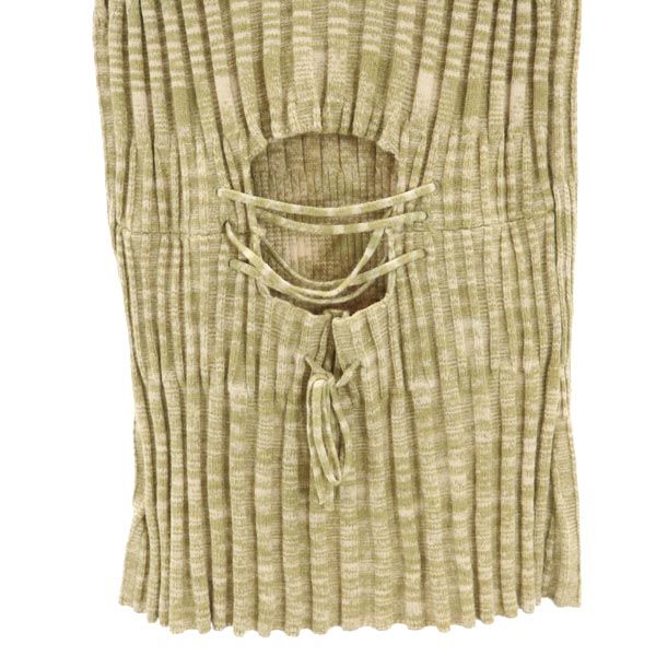 SNIDEL No sleeve knit Setup F khaki Knit skirt Women Used