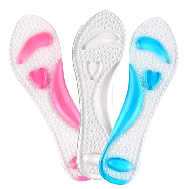 Clear Arch Support Gel Pads: Seven-Point Metatarsal Shock Absorption Insoles for High Heels and Flat Feet