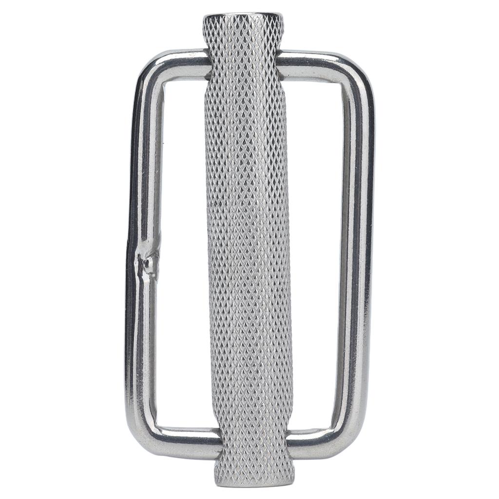 2Pcs Slide Buckle 316 Stainless Steel Rectangle Knurled Roller Belt Buckles