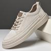Herren Übergröße Echte Leder Skate-Schuhe - Handgenäht, Retro, Lässig, Runde Spitze