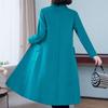 Elegant Pure Color Double Faced Wool Coat Women Slim Fit Mid Long High Quality Autumn Winter Trench Coat