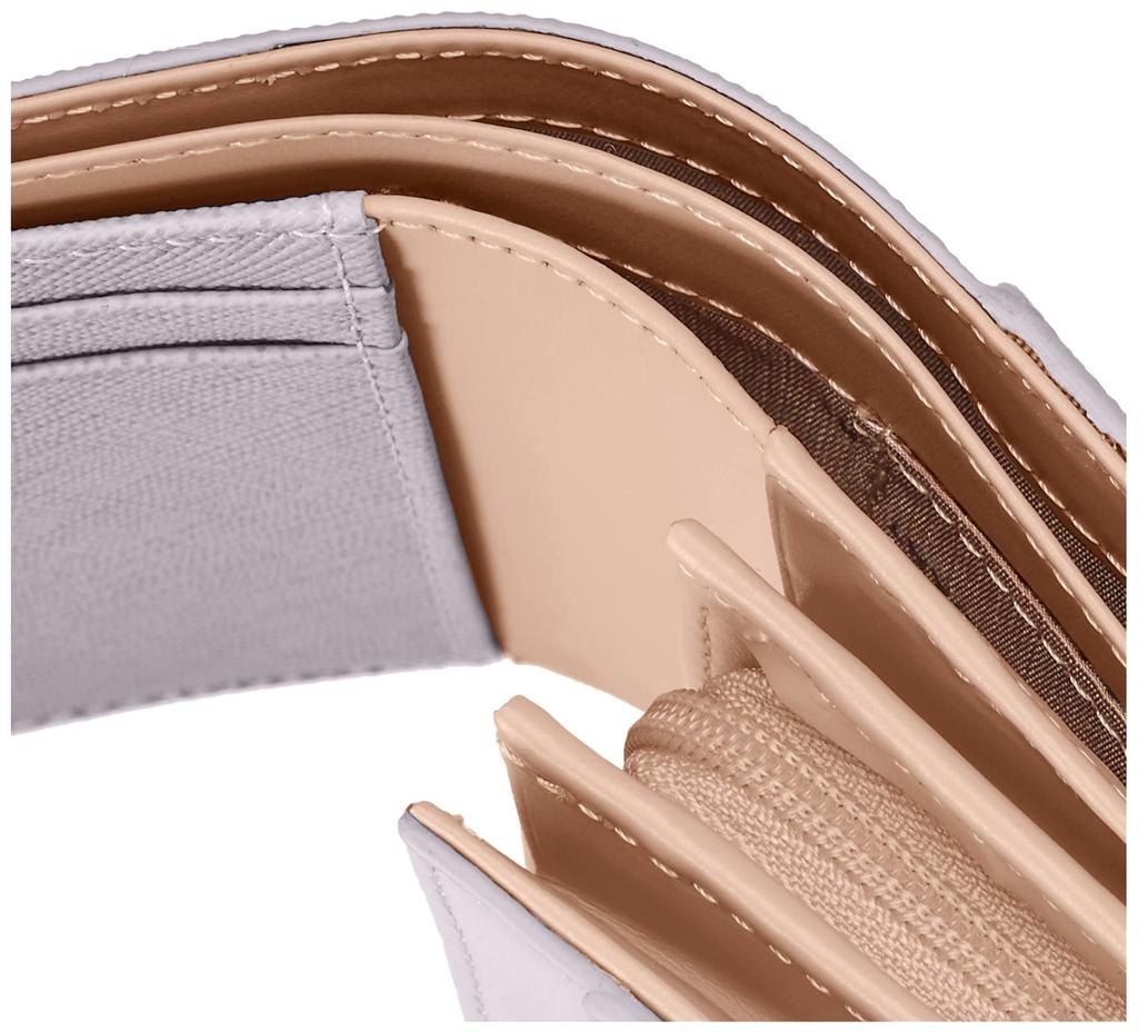 Jill Stuart Gloria Zipper Folding Wallet with Ribbon Cowhide JSLW3AS2 Women's L-Shaped Motif, Leather,