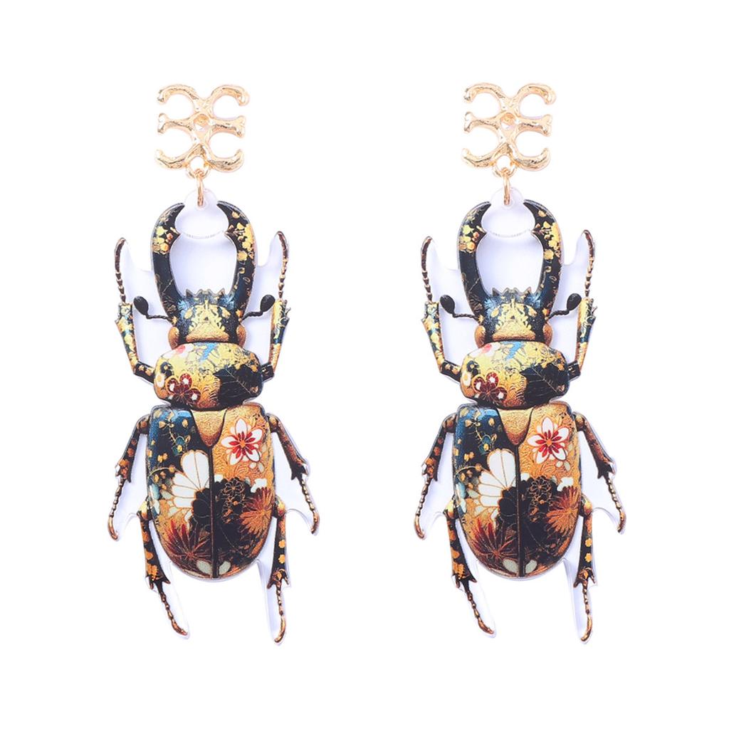 Trend Pastoral Exaggerated Acrylic Insect Earrings Earrings Punk Personality Fashion Vacation Women's