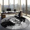 Paok (28) Round Office Rug Decorative Floor Rug for Office Bedroom Living Room and Home Space