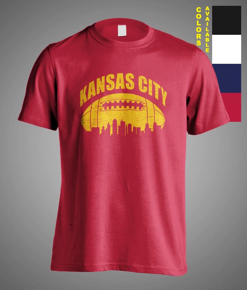 Kansas City American Football Fans Funny Gift T-Shirt KC Missouri Skyline Retro S