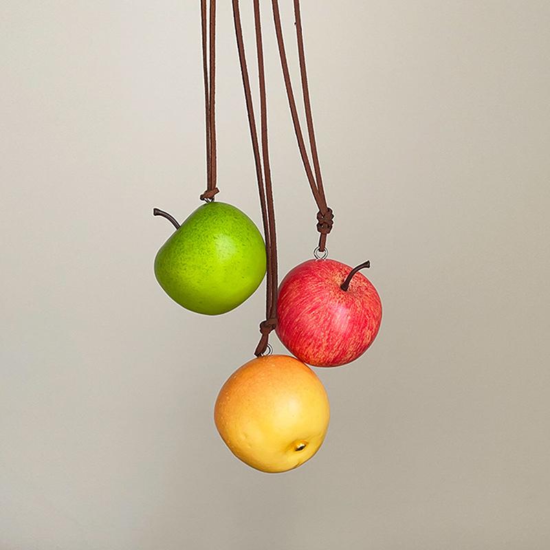 Funny  Bag Accessories Trend Fruits Pendant Necklace For Women Girls Y2K Cute Party Necklace Aesthetic Jewelry
