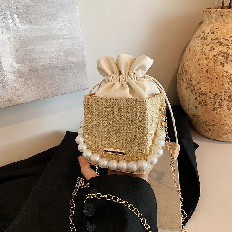 

Premium sense of foreign style small bag women s 2025 new trendy fashion chain shoulder bucket bag ins versatile messenger bag хаки