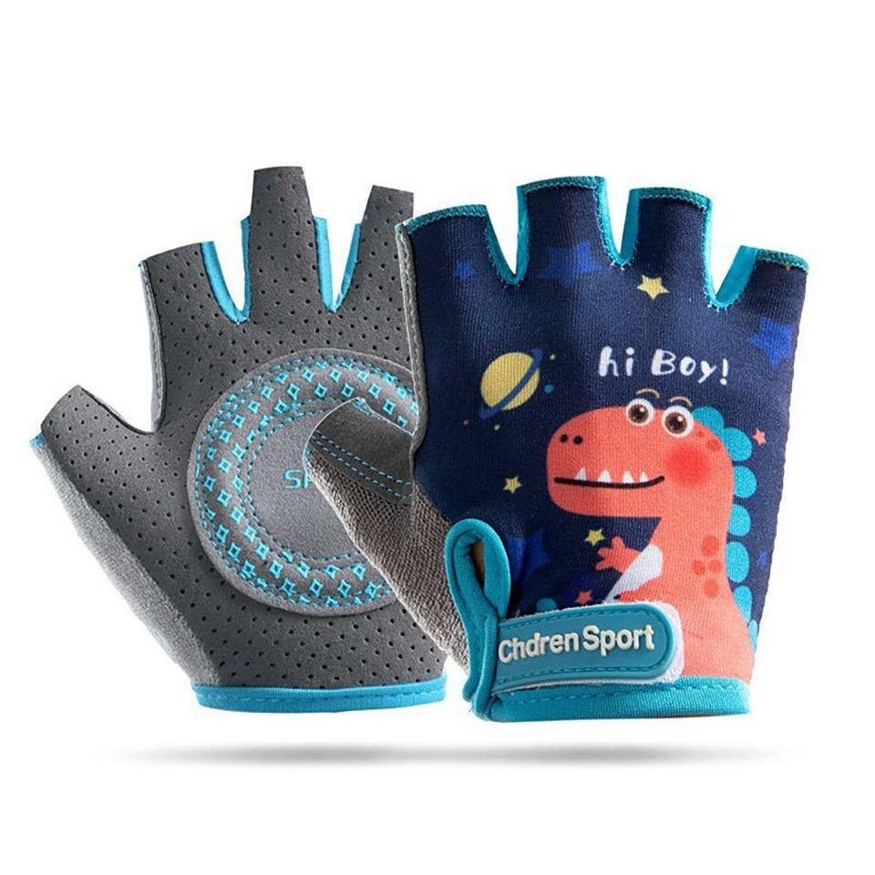 KoKossi Children s Sports Riding Gloves Half Finger Breathable Sweat Absorbing Anti Slip Boy Girl Training Exercise Protection S