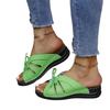 fashion Women Bow Wedges Slippers Platform High Heels Shoes Summer Beach Flip Flops Female New Fashion Sandals Casual Slides Big Size 43