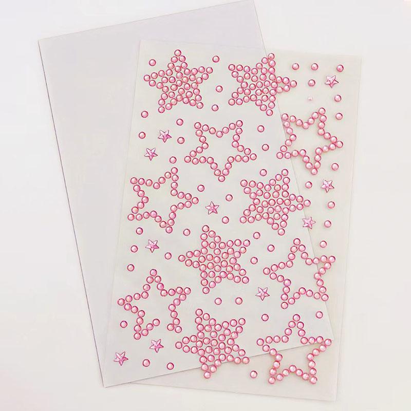 Concert Face Stickers: Five-Pointed Star, Blue Heart, Bowknot, Glue-Free Rhinestones for Makeup